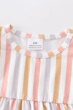 Stripe ruffle baby girl romper