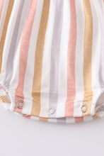 Stripe ruffle baby girl romper