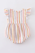 Stripe ruffle baby girl romper