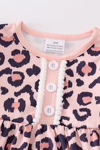 Pink leopard print pocket girl romper