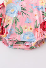Pink floral ruffle baby romper - ARIA KIDS