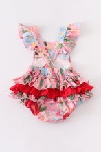 Pink floral ruffle baby romper - ARIA KIDS