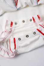 White sailing boat applique ruffle baby romper - ARIA KIDS