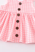 Pink plaid buttons ruffle baby set - ARIA KIDS