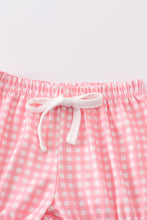 Pink plaid buttons ruffle baby set - ARIA KIDS