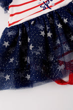 Red stripe "free to sparkle" baby romper
