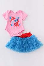 Pink "party in the usa" baby skirt set - ARIA KIDS