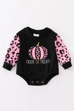 Black leopard pumpkin romper - ARIA KIDS