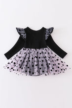 Black "BOO" ruffle baby romper - ARIA KIDS