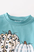 Blue thankful leopard pumpkin baby bubble - ARIA KIDS