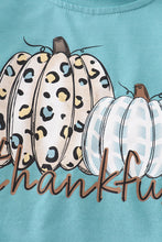 Blue thankful leopard pumpkin baby bubble - ARIA KIDS