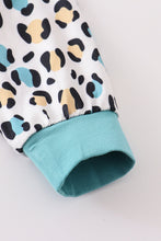 Blue thankful leopard pumpkin baby bubble - ARIA KIDS