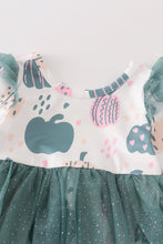 Green stripe pumpkin print tutu romper - ARIA KIDS