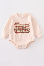 Cream thankful baby romper - ARIA KIDS