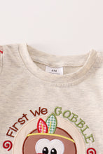 Grey turkey ruffle baby romper - ARIA KIDS