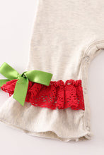 Grey turkey ruffle baby romper - ARIA KIDS