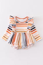 Multicolored stripe ruffle baby romper - ARIA KIDS