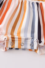 Multicolored stripe ruffle baby romper - ARIA KIDS