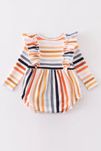 Multicolored stripe ruffle baby romper - ARIA KIDS