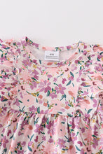 Purple floral print ruffle baby romper - ARIA KIDS