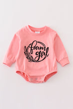 Pink "farm girl" baby romper - ARIA KIDS