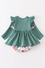 Green floral print baby romper - ARIA KIDS