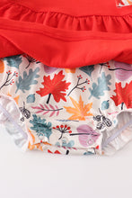 Red floral print ruffle baby romper - ARIA KIDS
