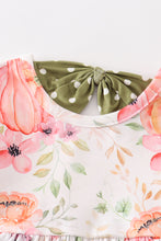 Green floral print baby romper - ARIA KIDS