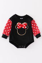 Black character french knot baby romper - ARIA KIDS
