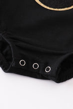 Black character french knot baby romper - ARIA KIDS