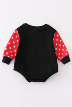 Black character french knot baby romper - ARIA KIDS