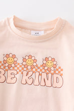 Beige "be kind" floral baby romper - ARIA KIDS