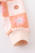 Beige "be kind" floral baby romper - ARIA KIDS