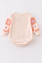 Beige "be kind" floral baby romper - ARIA KIDS