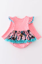 Pink floral print ruffle baby romper - ARIA KIDS