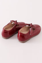 Maroon bow mary jane shoes - ARIA KIDS