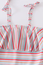 Rainbow stripe strap girl swimsuit one piece UPF50+ - ARIA KIDS