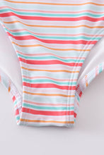 Rainbow stripe strap girl swimsuit one piece UPF50+ - ARIA KIDS
