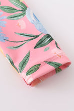 Pink floral print  ruffle swimsuit - ARIA KIDS