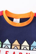 Navy back to school crayon "LEARN" boy top - ARIA KIDS