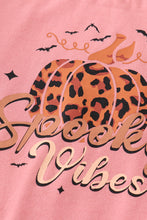 Coral leopard pumpkin girl top - ARIA KIDS
