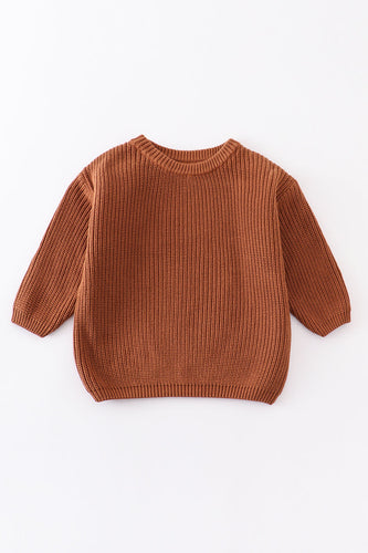 Brown sweater oversize jumper