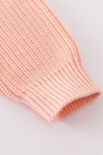 Pink hand-embroidery one&two pullover sweater