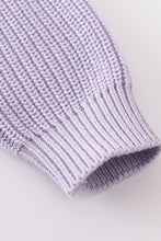 Lavender hand-embroidery one&two pullover sweater - ARIA KIDS