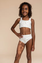 Green daisy print 2pc girl swimsuit (size run small, go up 1-2 sizes) - ARIA KIDS