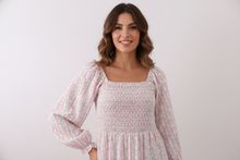 Floral tulip smocked mom dress - ARIA KIDS