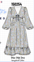 Blue Floral Ruffle Mom Dress