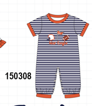 Auburn War Eagle Embroidery Romper