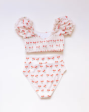Cherry print smocked bikini 2pc women swimsuit - ARIA KIDS