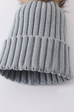 Sage knit pom pom beanie hat baby toddler adult - ARIA KIDS